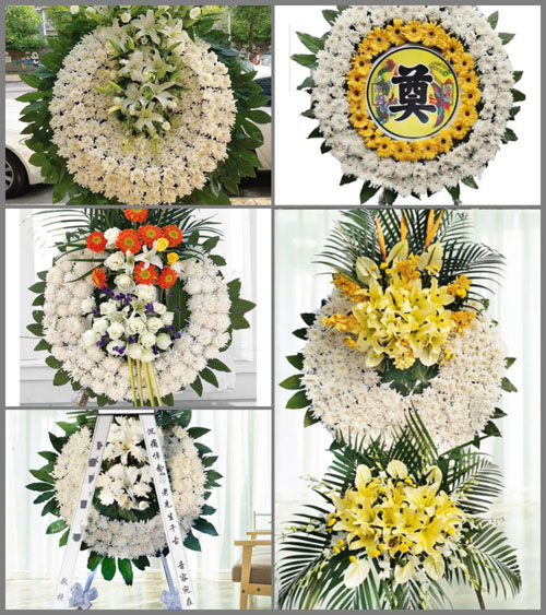 山东青岛莱西市马连庄镇张家岭村花圈速递
