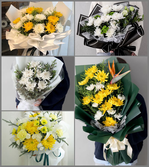 山东青岛莱西市马连庄镇张家岭村白事花束代送